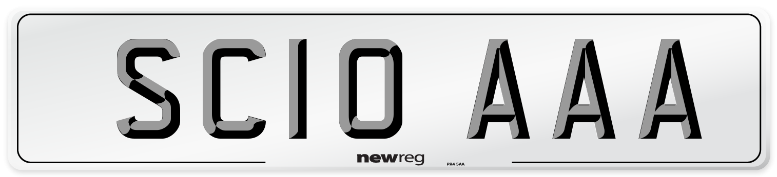 SC10 AAA Number Plate from New Reg